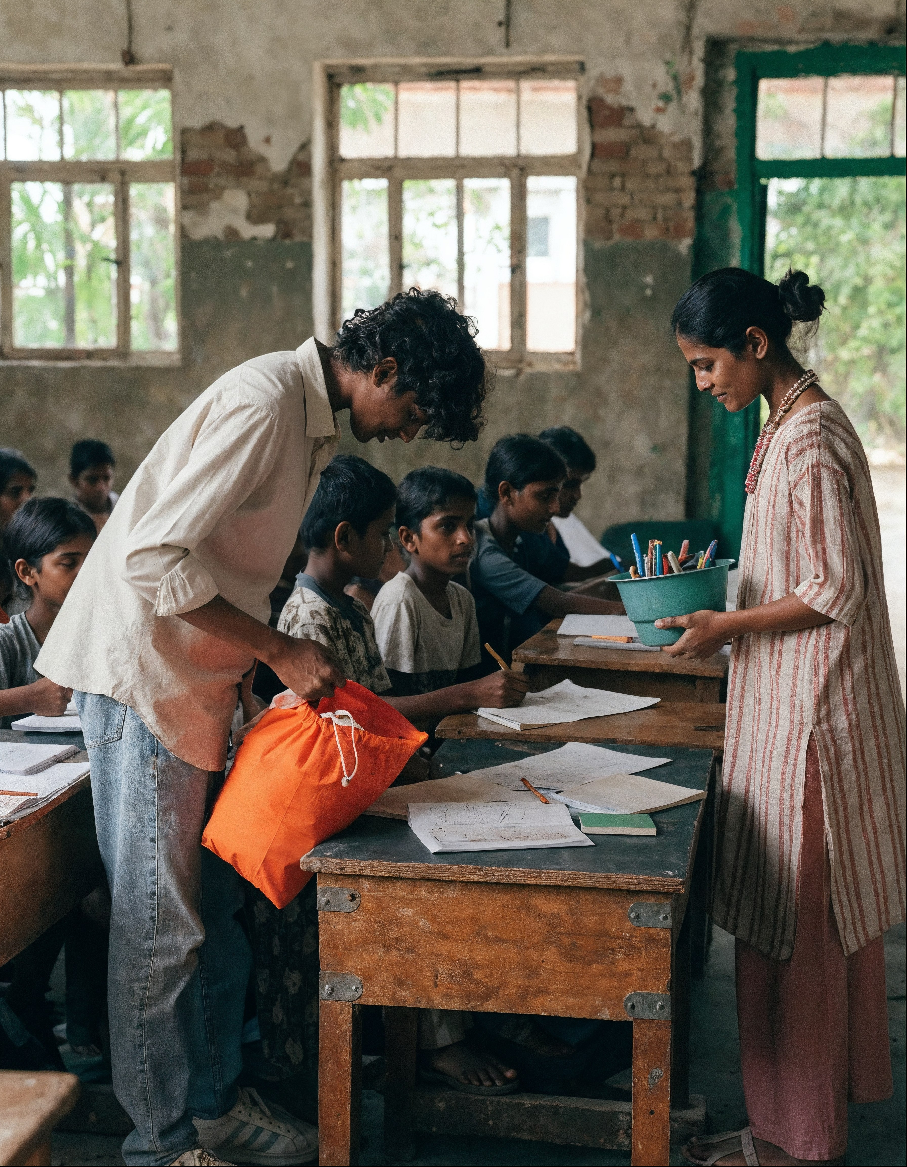 Volunteers - PASALA Foundation Gallery Volunteers teaching Indian rural children — PASALA Foundation gallery